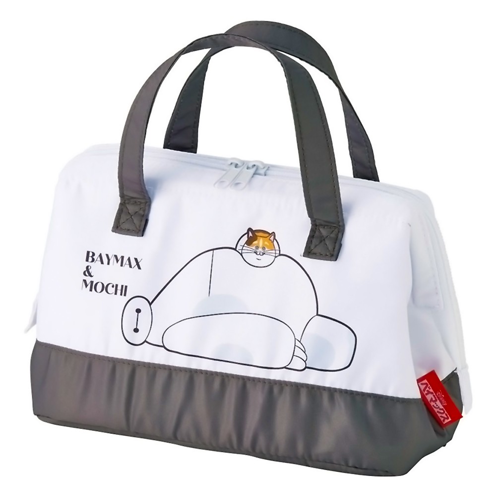 がま口型ランチバッグ ベイマックスとモチ SKATER スケーター 子供 2段タイプ Wファスナー アルミ蒸着..