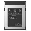 CFexpress Type B カード 640GB PRO-CINEMA SanDisk サンディスク VPG400 R:1700MB/s W:1500MB/...