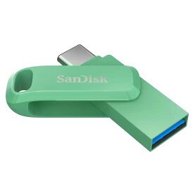 USBメモリ 128GB USB-A/C 両コネクタ搭載 SanDisk サンディスク Ultra Dual Drive Go USB Type-C USB3.1 Gen1 R:400MB/s 回転式 アブサングリーン 海外リテール SDDDC3-128G-G46AG ◆メ