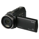 デジタルビデオカメラ 4K Kenko ケンコートキナー 光学3倍ズーム タッチパネル HDMI出力 タイムラプス スローモーション撮影 ブラック KC-Z4K10 ◆宅 【楽天ロジ発送】