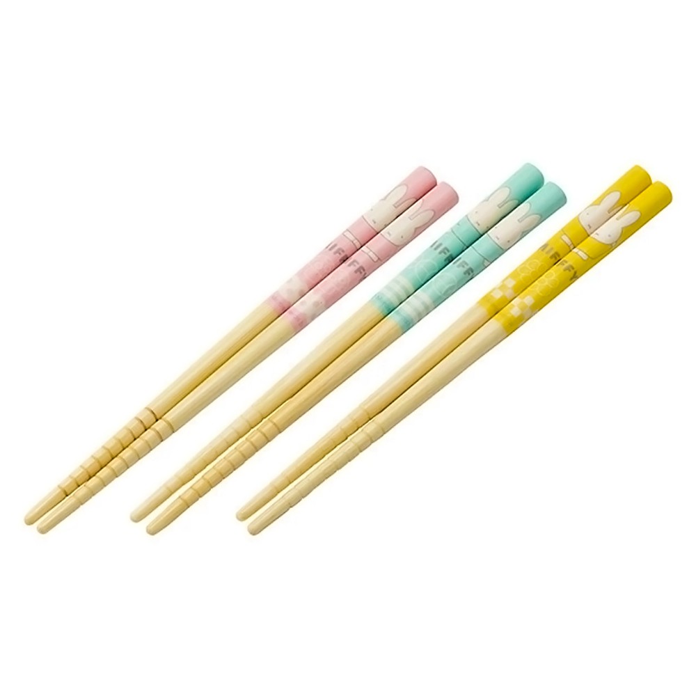 竹箸 3膳セット miffy ミッフィー 竹安全箸 16.5cm SKATER スケーター 子供 竹製 天然竹 すべり止め加工付き(先端) 3P入り 703478-ANT2T ◆メ