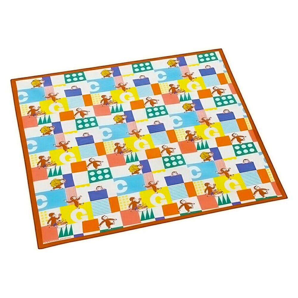 ランチクロス大判 おさるのジョージ ブロック 風呂敷 ランチョンマット SKATER スケーター 子供 キッズ お弁当用 かわいい 綿 洗える サイズ52×52cm 719240-KB56 ◆メ