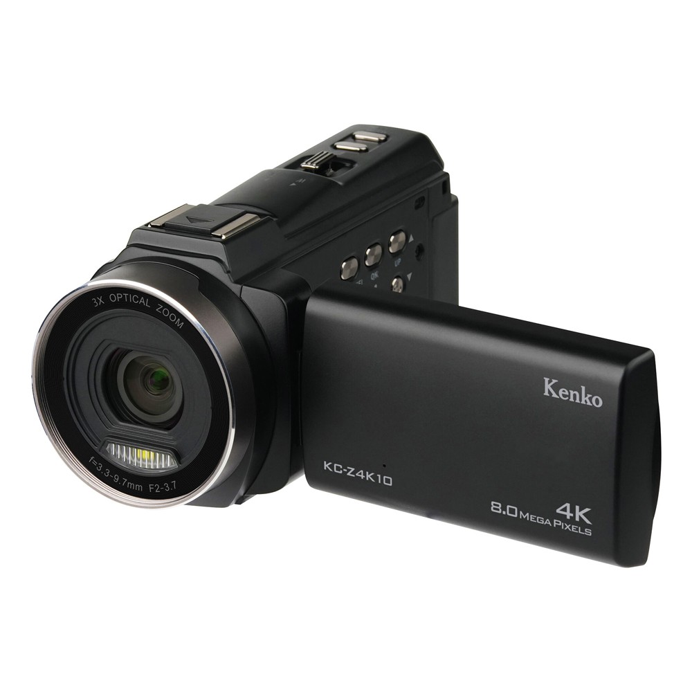 デジタルビデオカメラ 4K Kenko ケンコートキナー 光学3倍ズーム タッチパネル HDMI出力 タイムラプス ..