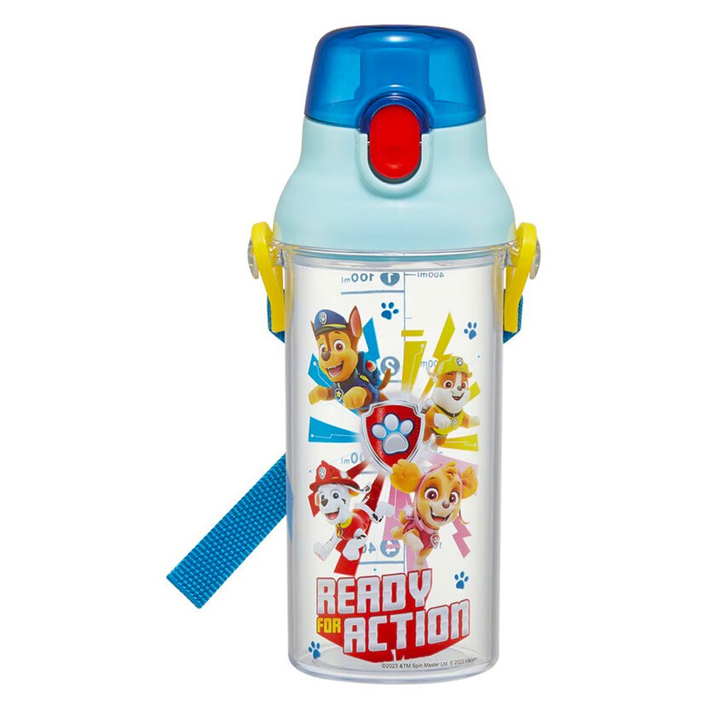 水筒 パウ・パトロール 23 ドリンクマーカーボトル SKATER スケーター 子供 男の子 容量480ml 透明 直飲み 目盛り 食洗機対応 名前シール ショルダーベルト 653209-PSB5TRC ◆宅 【楽天ロジ発送】