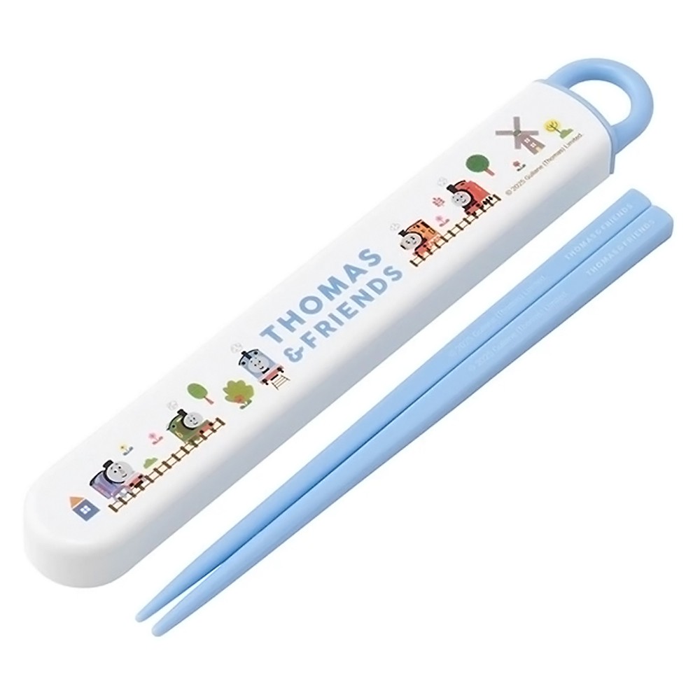 弁当用箸 きかんしゃトーマス つむぱぱ スライド箸＆箸箱セット SKATER スケーター 子供 箸16.5cm スライド式 ストッパー付 名前シール付 715570-ABS2AM ◆メ