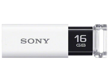 16GB USBメモリー SONY ソニー USB3.1 Gen1 Micro Vault Click ノックスライド式 ホワイト 海外リテール USM16GU/W2 ◆メ