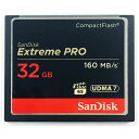 32GB コンパクトフラッシュ CFカード SanDisk サンディスク Extreme Pro 160MB/s 1067倍速 UDMA7 海外リテール SDCFXPS-032G-X46 メ