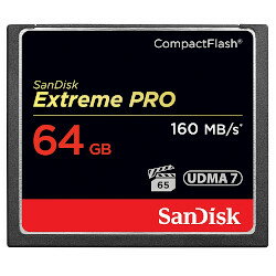 64GB コンパクトフラッシュ CFカード SanDisk サンディスク Extreme Pro 160MB/s 1067倍速 UDMA7 海外リテール SDCFXPS-064G-X46 メ