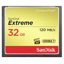 32GB コンパクトフラッシュ CFカード SanDisk サンディスク Extreme R:120MB/s W:80MB/s UDMA7 海外リテール SDCFXSB-032G-G46 ◆メ