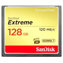 128GB コンパクトフラッシュ CFカード SanDisk サンディスク Extreme R:120MB/s W:80MB/s UDMA7 海外リテール SDCFXSB-128G-G46 ◆メ