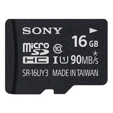 16GB SONY ソニー microSDHC UHS-I CLASS10 (90MB/s) SDアダプタ付 海外リテール SR-16UY3A/T ◆メ