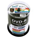 DVD-R メディア データ用 HI-DISC ハイディスク 16倍速 100枚スピンドル ワイドプ ...