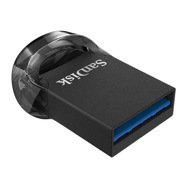 32GB USBメモリー SanDisk サンディスク Ultra Fit USB 3.1 Gen1 R:130MB/s 超小型設計 ブラック 海外リテール SDCZ430-032G-G46 ◆メ