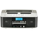 Wカセット搭載CDラジカセ TOSHIBA 東芝 ワイドFM マイク録音機能 高音質スピーカー リモコン付 ダブルカセットでかんたんダビング サテンゴールド T...