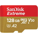 128GB microSDXCカード マイクロSD SanDisk サンディスク Extreme UHS-I U3 V30 A2 R:160MB/s W:90MB/s 海外リテール SDSQXA1-128G-GN6MA ◆メ