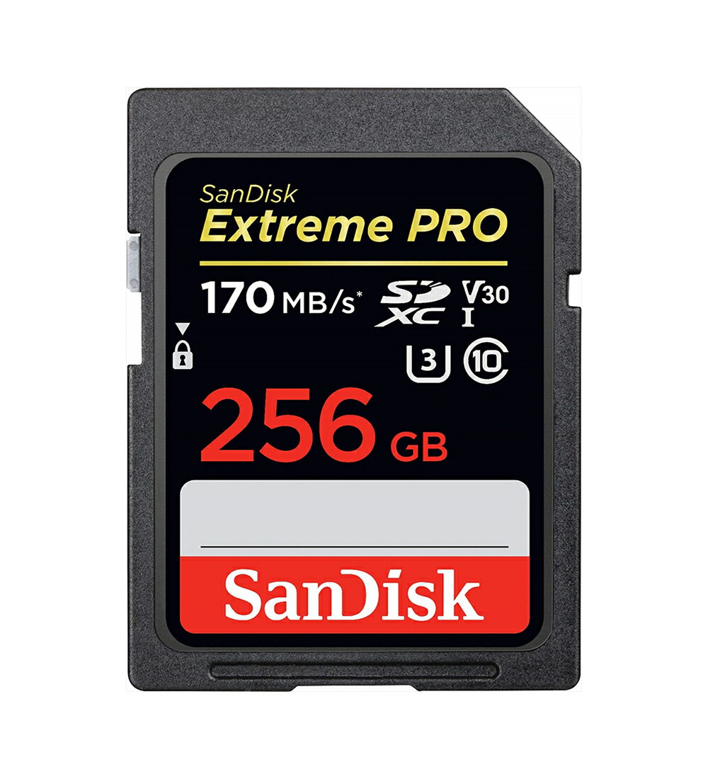 256GB SDXCJ[h SDJ[h SanDisk TfBXN Extreme Pro UHS-I U3 V30 4K R:170MB s W:90MB s COe[ SDSDXXY-256G-GN4IN 