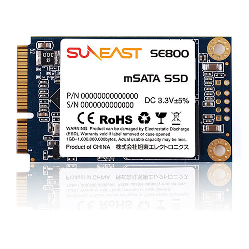 128GB SSD 内蔵型 mSATA III 6Gb/s SUNEAST サンイースト 3D TLC TRIM機能 SLCキャッシュ技術 R:530MB/s W:400MB/s SE800-m128GB ◆メ - 風見鶏