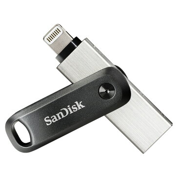 128GB USBメモリ iXpand Flash Drive Go SanDisk サンディスク iPhone iPad/PC用 Lightning + USB-A 回転式 海外リテール SDIX60N-128G-GN6NE ◆メ