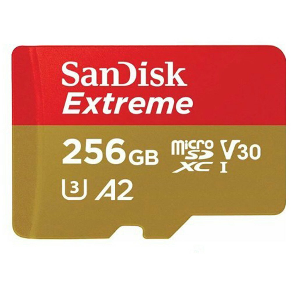 256GB microSDXCJ[h }CNSD SanDisk TfBXN Extreme UHS-I U3 V30 A2 R:160MB s W:90MB s COe[ SDSQXA1-256G-GN6MN 