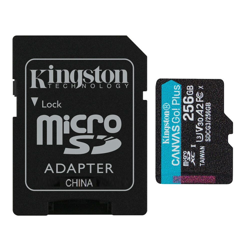 }CNSDJ[h microSD 256GB microSDJ[h microSDXC Kingston LOXg Canvas Go Plus UHS-I U3 V30 A2 4K R:170MB s W:90MB s SDA_v^[t COe[ SDCG3 256GB 