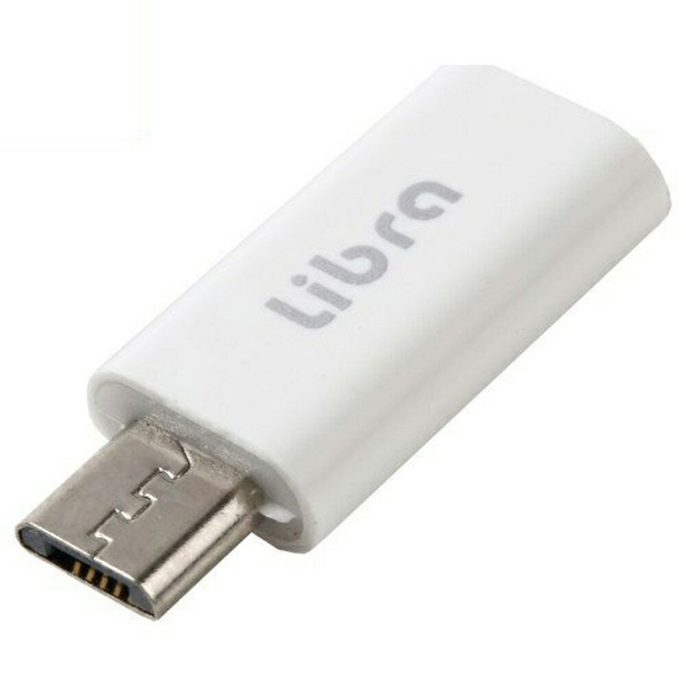 TYPE C→microUSB 変換アダプタ 充電・データ通信用 TYPE-Cメス - microUSB B オス ホワイト Libra LBR-c2m メ