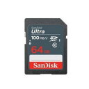 64GB SDXCカード SDカード SanDisk サンディスク Ultra UHS-I U1 R:100MB/s 海外リテール SDSDUNR-064G-GN3IN ◆メ