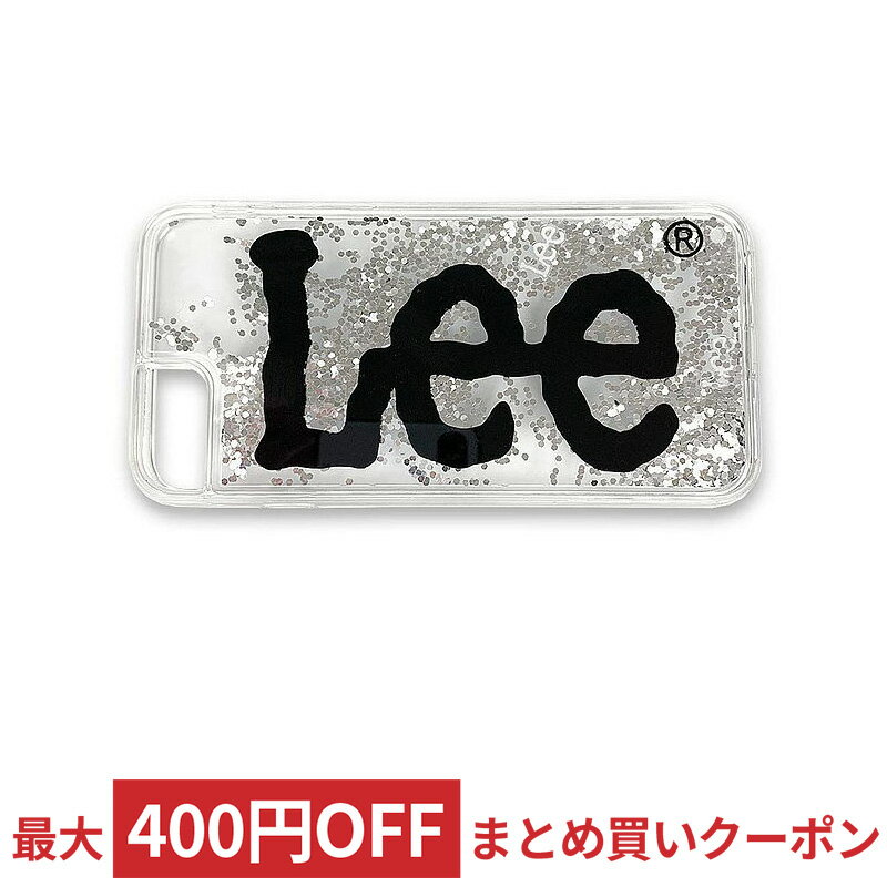 LEE リー 流れるキラキラグリッター ケース カバー iPhone 4.7インチ SE/8/7/6s/6 用 スリムデザイン Leeロゴ ブラック 0520503BK ◆メ