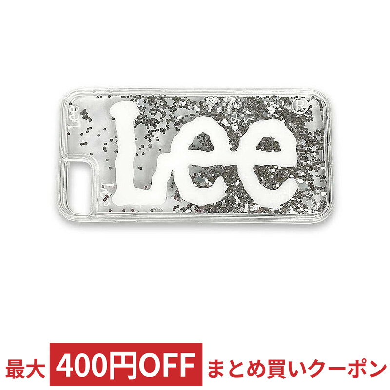 LEE リー 流れるキラキラグリッター ケース カバー iPhone 4.7インチ SE/8/7/6s/6 用 スリムデザイン Leeロゴ ホワイト 0520503WH ◆メ