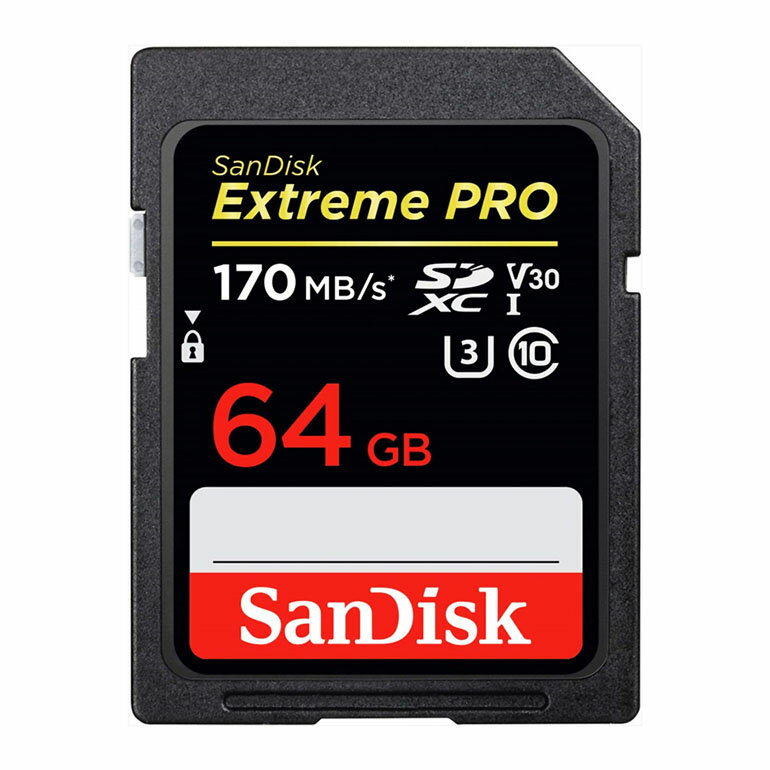 64GB SDXCJ[h SDJ[h SanDisk TfBXN Extreme Pro UHS-I U3 V30 4K R:170MB s W:90MB s COe[ SDSDXXY-064G-GN4IN 