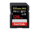 128GB SDXCカード SDカード SanDisk サンディスク Extreme Pro UHS-I U3 V30 4K R:170MB/s W:90MB/s 海外リテール SDSDXXY-128G-GN4IN ◆メ