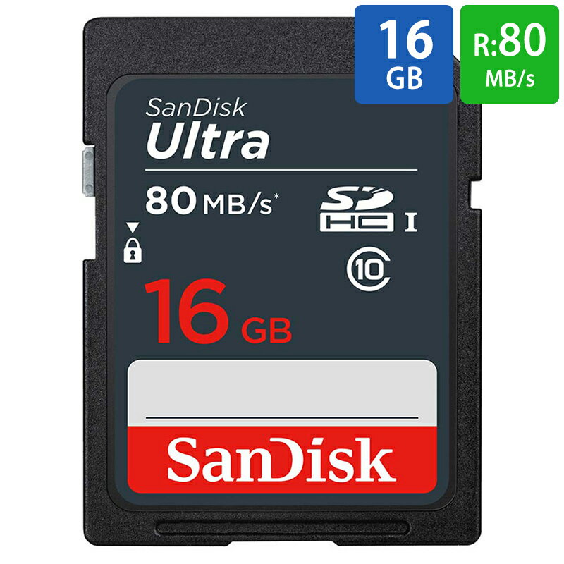 SDJ[h SD 16GB SDHC SanDisk TfBXN Ultra UHS-I U1 R:80MB/s COe[ SDSDUNS-016G-GN3IN 