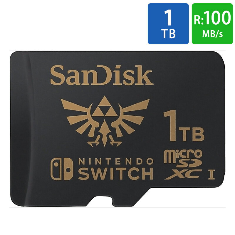 マイクロSDカード 1TB for Nintendo Switch microSDXC SanDisk サンディスク UHS-I R:100MB/s W:90MB/s 海外リテール SDSQXAO-1T00-GN3ZN ◆宅