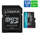 マイクロSDカード microSD 128GB microSDカード microSDXC Kingston キングストン Canvas Go Plus UHS-I U3 V30 A2 4K R:170MB/s W:90M..