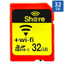 LANSDJ[h 32GB SDHC ezShare Wi-Fi@\ Class10 Android/ iOSΉ COe[ Wi-FiSD-32G 