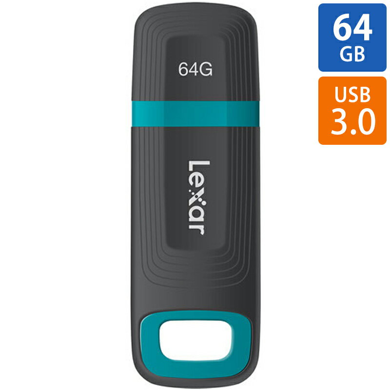 USBメモリ USB 64GB USB3.1 Gen1(USB3.0) Lexar レキサー JumpDrive Tough タフモデル 耐加重 耐熱 耐水 R:150MB/s ブラック 海外リテ..