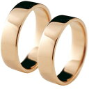 [GW限定10％OFFクーポン]ペアリング 結婚指輪 マリッジリング ピンクゴールドk18 k18 リング 平角 5mm幅 幅広 地金リング 宝石なし 18..