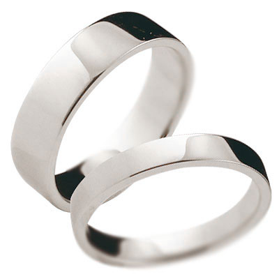 ペアリング カップル 2個セット結婚指輪 マリッジリング ホワイトゴールドk18 k18 リング 平角 3mm幅 5mm幅 幅広 地金リング 宝石なし 18金 ユニセックス オリジナルジュエリー