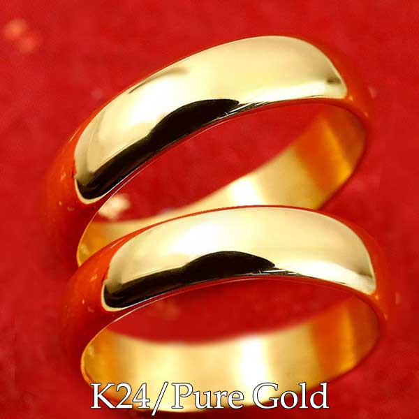 純金 24金 ペアリング カップル 2個セット太め カット 指輪 k24 24k 金 ゴールド 結婚指輪 マリッジリング 幅広 地金 指輪 ユニセックス オリジ...