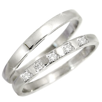ペアリング 結婚指輪 マリッジリング ダイヤ ダイヤモンド プラチナ900 プラチナリング ユニセックス 【ありがとうやおめでとうを伝えよう・プレゼント・誕生日・お祝い】