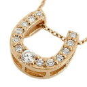 「Rakuten Fashion THE SALE」馬蹄 ホースシュー ダイヤモンド ペンダントネックレス ピンクゴールドk18 ダイヤモンド k18PG ダイ...