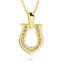 18金ネックレス ダイヤモンド 馬蹄 レディース チェーン ゴールド 18k ホースシュー 蹄鉄 シンプル 女性(4)