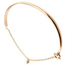 18金 レディース ブレスレット バングル風 ピンクゴールドk18 18k 宝石ブレスレット ペリドット 一粒 シンプル 8月誕生石 甲丸(4)