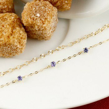 かざり屋 ジュエリー 30代 40代 50代 2連 ブレスレット ゴールド アメジスト イエローゴールドk18 2連ブレス 春コーデ 18金 ユニセックス