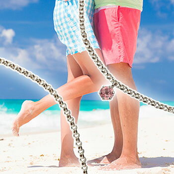 アンクレット ペア プラチナ ピンクトルマリン シンプル カラーストーン ペアアンクレット 10月誕生石 ソリティア メンズ レディース 大人ジュエリー オリジ...