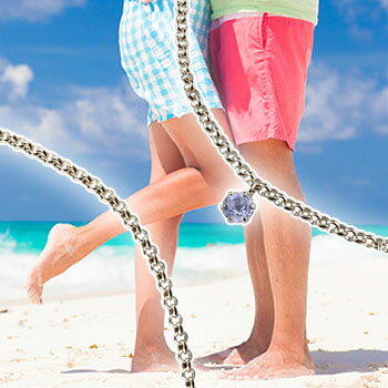 アンクレット ペア プラチナ タンザナイト シンプル カラーストーン ペアアンクレット 12月誕生石 ソリティア メンズ レディース