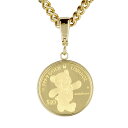 【10%OFF】【最短発送】 24金 ネックレス コイン 喜平 ペンダントトップ 純金 1/20オンス イエローゴールドK18 テディベア 2024年 チャールズIII世国王 トップ 18金 男女兼用 ユニセックス 男女問わず レディース 金属アレルギー対応