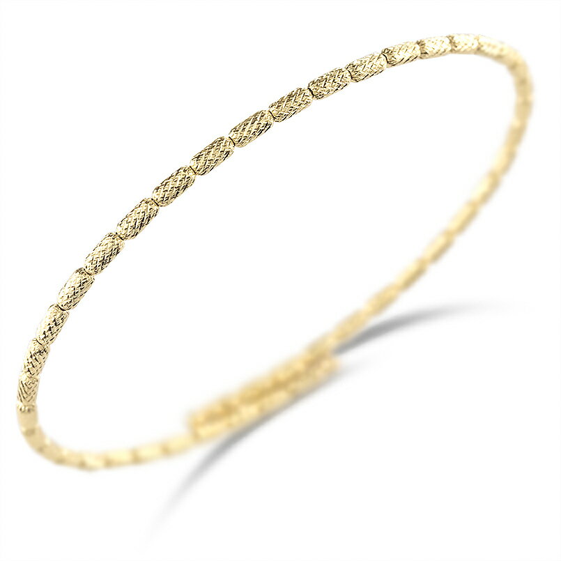 【最短発送】 18金 バングル ブレスレット 形状記憶 フリーサイズ 簡単着脱 ゴールド 18k イエローゴールドk18 男女兼用 ユニセックス 男女問わず レディース