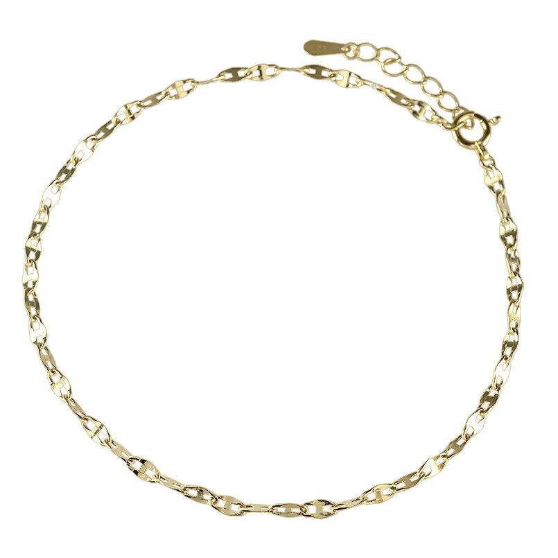 18金 ブレスレット マリンチェーン 中空 太め レディース メンズ チェーンのみ 18cm ゴールド 18k ブレス イエローゴールドk18 人気 女性 男性 軽量 軽い