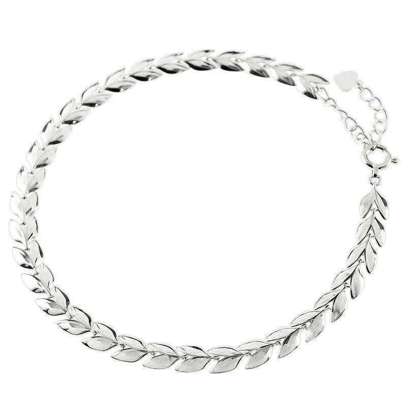 【最短発送】 プラチナ850 ブレスレット 幅広 太め pt850 リーフ アジャスター チェーン 19cm プラチナ 地金 春 夏 シンプル おしゃれ 男女兼...