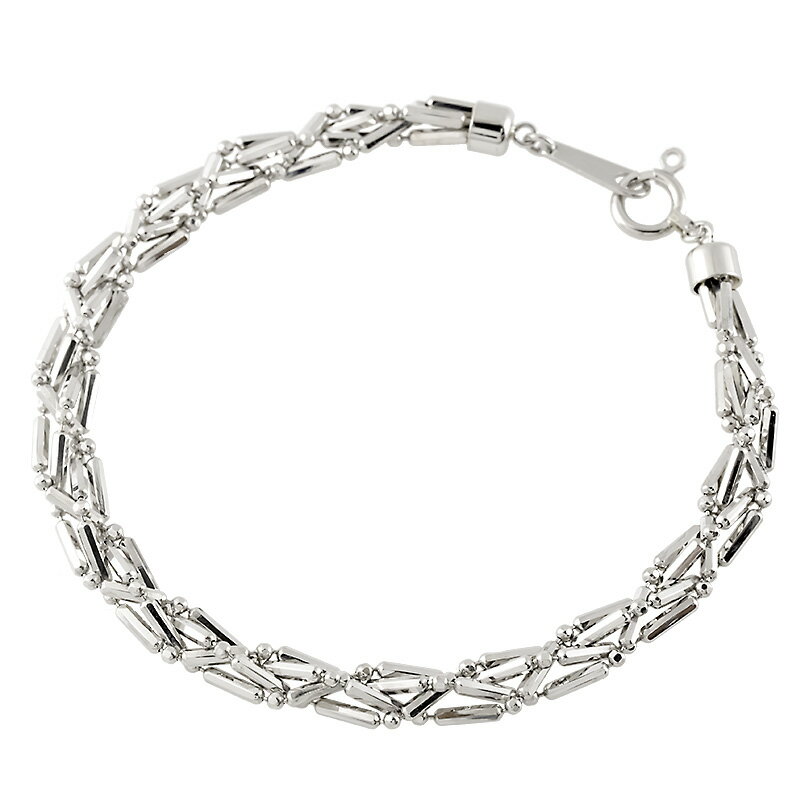 【最短発送】 プラチナ ブレスレット チェーンのみ 18.5cm プラチナ850 4連 大ぶり 幅広 太め 地金 pt850 編み込み シンプル おしゃれ 人気...